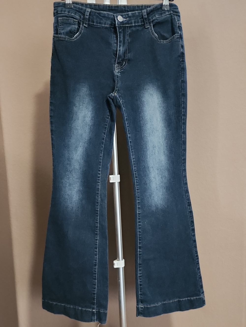 Women's Dark Blue Faded Bootcut Jeans